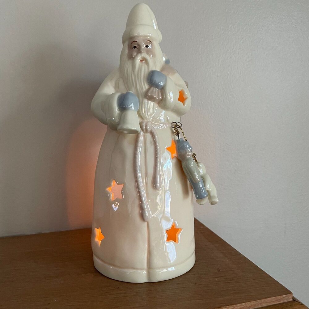 Vintage Porcelain Santa Clause Tealight Votive Candle Holder